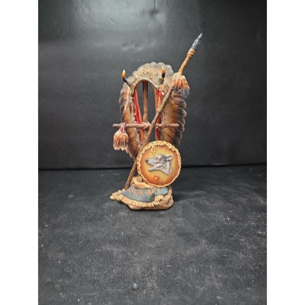 Hamilton Collection Courage Figurine, Sacred Cultures Native‎ American Folk Art